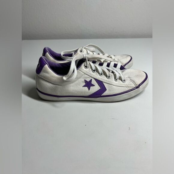 Converse ladys 6,5  Low top lights up white and purple - Picture 1 of 8